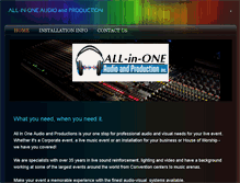 Tablet Screenshot of allinoneaudio.com
